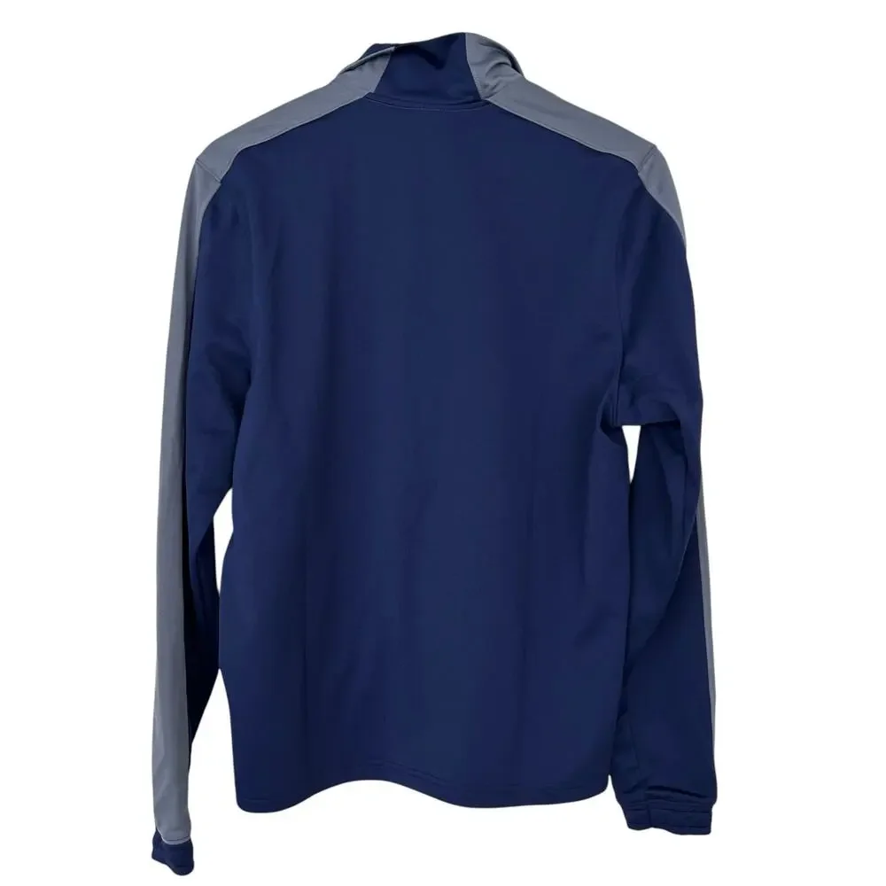Under Armour Navy Blue Gray Full Zip Sweatshirt Sz S